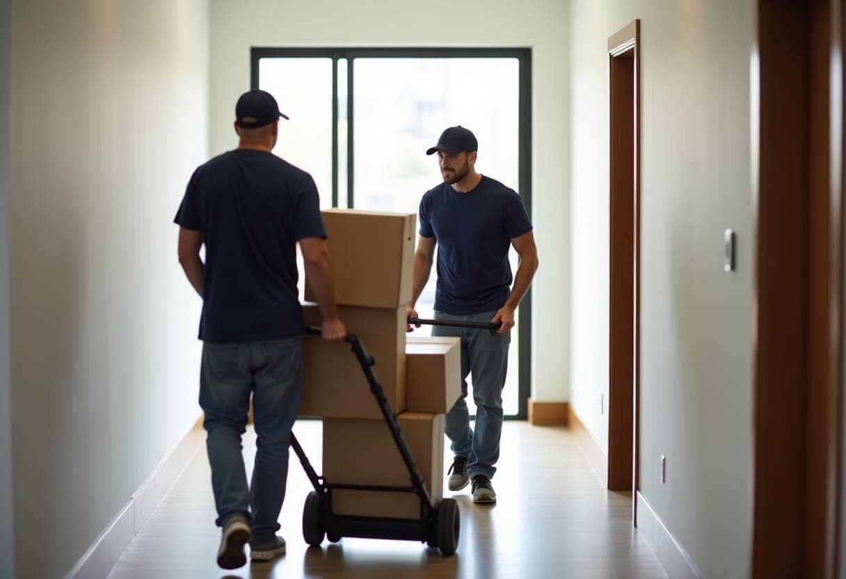 Origin Movers crew loading a truck in Castle Rock, Colorado